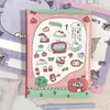 Cuaderno de Cuero A5 de Dibujos Animados a Todo Color Planificador Cuaderno de Alto Valor para Estudiante Cuaderno Rayado de Dibujos Animados