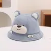 Chapéu de Bebê para Outono e Inverno, Chapéu de Pescador Quente de Veludo Cotelê para Meninas, Chapéu Balde de Urso Super Fofo para Meninas