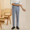 Pantalones Rectos Holgados para Hombre con Efecto de Caída para Primavera, Otoño e Invierno; Pantalones Largos Casuales para Hombre; Sin Planchar