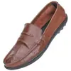 Zapatos para Hombre Nuevos Casuales Versátiles de Piel Transpirables sin Cordones Suela Suave Zapatos Perezosos de Suela Suave Zapatos Deportivos para Hombre