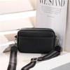 Bolsa transversal de ombro feminina da moda transfronteiriça, padrão lichia, cor sólida, PU, mochila transversal, bolsa transversal de axila, atacado