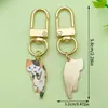 Llavero Creativo de Sailor Moon Gato Luna Llavero de Coche Dibujo Animado Lindo Colgante para Mochila de Pareja