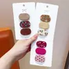 Novos Estilos de Presilhas de Cabelo Florais de Tecido para Meninas, Presilhas Bb Ovais Pequenas Fofas, Presilhas de Cabelo para Bebê Que Não Danificam o Cabelo, Presilhas Laterais para Franja