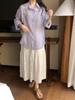 Camisa de Proteção Solar para Mulheres, Novo Design Estilo Coreano Verão 2026, Solta e Versátil, Camisa Fina de Tencel com Fenda nas Costas