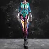 Novos Produtos Europeus e Americanos de Halloween 2024, Fantasias Inteiras de Cosplay para Adultos com Estampa Digital 3D