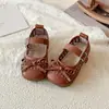 Sapatilhas Mary Jane Femininas 2026 Primavera e Outono Novas Versáteis Sapatos de Couro Estilo Ballet com Solado Macio com Laço Sapatos de Princesa