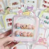 Uñas Vestibles para Niñas, Hechas a Mano Puras, Arte de Uñas Cortas de Dibujos Animados para Niñas, Pegatinas de Uñas Vestibles Estilo Dulce y Lindo