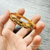 Pulsera de Flor de Ciruelo de Oro Arena Vietnamita de Desvanecimiento Lento Brazalete Abierto Sólido Regalo para Personas Mayores Transmisión en Vivo Venta al por Mayor