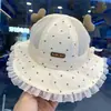 Chapéu de Bebê Verão Fino Chapéu de Sol Princesa Chapéu de Pescador Primavera e Outono Proteção Solar Bebê Chapéu Balde