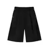 Escolha da Equipe Verão Nova Marca de Moda Terno Retrô Shorts de 7 Pontos Masculino Solto Cor Sólida Calças Cropped de Perna Reta K97