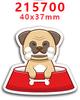 Nuevo parche de resina acrílica 2023 cachorro moño decoración linda pegatinas para refrigerador PR213352