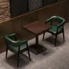 Conjunto de Mesa y Sillas para Cabina de Tienda de Té con Leche de Moda para Bar, Cafetería, Restaurante Occidental, Restaurante de Hot Pot, Mesa y Sillas de Sofá Montadas en la Pared