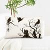 Funda de almohada de cintura de Halloween transfronteriza, gnomo, murciélago, decoración de sofá de sala de estar, funda de almohada de cintura de lino, outlet de fábrica