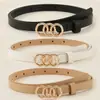 Cinturón Fino Popular Transfronterizo para Mujer, Casual, Moderno, Sencillo y Versátil, Cinturón con Hebilla Ovalada, Venta al por Mayor para Mujeres