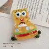 Accesorios de Resina para Manualidades de Dibujos Animados Accesorios Grande Luminoso Feliz Haibao Pasador para el Cabello Funda para Teléfono Móvil Cadena para Zapatos Llavero Colgante