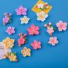 Adesivos Magnéticos Decorativos de Flores Fofas Tridimensionais para Quadro de Mensagens Doméstico com Galhos Flor de Pessegueiro Conjunto de Adesivos para Geladeira