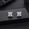 Brincos de trevo de quatro folhas com zircônia super brilhante para homens, luxo leve, moda de alta qualidade, versáteis para o dia a dia, brincos femininos, item quente de 2026