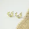 Pendientes que no necesitan quitarse al dormir, con un toque de alta gama y elegancia, Pendientes Sencillos y Compactos de 14 Quilates para Mujer, Pendientes de Sonrisa de Celebridad de Internet Coreana
