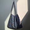 Bolso de Hombro de Lona y Pana con Estampado de Leopardo, Doble Capa Mejorada, Estilo Coreano, Selección de Influencers, Estudiante de Verano, Artístico