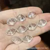 Coleção de Cristal Branco Natural, Contas de Abóbora, Contas de Flor de Maracujá, Acessórios Artesanais, Pulseiras DIY Feitas à Mão, Joias da Moda
