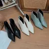 Nuevas Botas Cortas de Mujer para Otoño/Invierno 2026 con Tacón Grueso, Punta Fina, Cierre Trasero, Botines de Tobillo Versátiles y Modernos