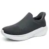 Zapatos calcetín perezoso sin cordones para parejas, zapatillas de correr ligeras, tallas grandes para mujer, zapatos para hombre, zapatillas deportivas casuales de malla tejida fly-knit al por mayor