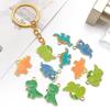 Dinosaurio de Dibujos Animados Tiranosaurio Rex Accesorios Aleación Goteo de Aceite DIY Pulsera Collar Aretes Llavero Colgante Accesorios Colgante
