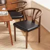 Cadeira de avô, cadeira com encosto, cadeira de jantar, design moderno e minimalista, mesa de jantar comercial, banqueta de restaurante em formato de chifre de boi, encosto, cadeira de chá de ferro forjado
