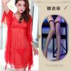 Night Tingxiang Lingerie sexy estilo europeu e americano tamanho grande conjunto de três peças sexy renda renda conjunto saia de tule 040