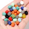 Vidrio Color Sólido Ojo de Gato Cilíndrico Colorido Agujero Recto Cuentas Sueltas Cuentas Espaciadoras para Manualidades de Cuentas Accesorios para Joyería