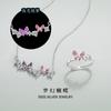 Collar Luminoso de Plata Esterlina 925 de Mariposa para Mujer Diseño Nicho Entrada Lujo Circonita Cadena Clavícula Estilo Ins Colgante de Estrella