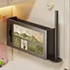 Portarrollos de cocina, estante de almacenamiento magnético para el lateral del refrigerador, estante de almacenamiento multifuncional para papel film, estante de almacenamiento sin taladro