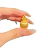 Loja de Ouro Mesmo Estilo Diamante Pequena Bolsa da Sorte Colar Areias Antigas Alta Qualidade Luxo Leve Nicho Ouro Imitação Pingente Corrente de Lã