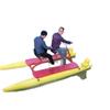 Bicicleta Acuática Doble Patito Amarillo, Bicicleta de Pedales Individual de Polietileno, Bote de Pedales de Parque Acuático para Atracción Turística