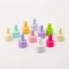 Fabricante Personalizado Colorido Cabeça de Borracha 18/20 Dentes PP Anel Central Cabeça de Borracha de Silicone Frasco Conta-gotas Acessórios de Frasco de Essência Fornecimento