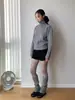 Dorothy Gray Moda Coreana Jacquard Gola Alta Tricô Preguiçoso Versátil Suéter Tricô Top para Mulheres
