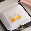 Broches para Orejas Biocerámicos Antialergénicos, Cuentas de Ágata Natural de Colores Dulces, Joyería de Cerámica Pura, Pendientes de Ágata, Pendientes Más Vendidos