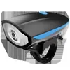 Luz de Bicicleta Infantil Mountain Bike Carregável Luz Forte Farol para Pedalar à Noite Campainha Buzina para Pedalar à Noite Lanterna Traseira à Prova d'Água