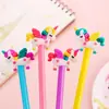 Papelería Creativa Bolígrafo de Gel de Unicornio Lápiz de Dibujos Animados de Pony Bolígrafo a Base de Agua Bolígrafo de Firma de Animales Sencillo Material Escolar