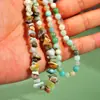 Comercio Exterior Más Vendido Collar Irregular de Piedras Naturales para Hombres y Mujeres Collar de Cuentas de Piedra Amazonita Capas Joyería Transfronteriza Venta al por Mayor