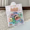 Elásticos de Cabelo Infantis Embalados em Cartela Que Não Danificam o Cabelo, Tiara Colorida para Meninas, Elásticos de Cabelo para Bebês para Rabos de Cavalo Pequenos, Cordas de Cabelo para Tranças, Acessórios de Cabelo