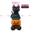 Globos de papel de aluminio para Halloween más vendidos transfronterizos: cabezas de calabaza, murciélagos, arañas, calaveras y decoraciones temáticas de fantasmas para fiestas de Halloween