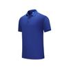 Camisa de publicidad personalizada de fábrica en grupo - lino color liso cuello azul colorido azul real solapa polo de negocios