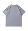 Camiseta de hilo doble de 40 hilos, 220 g, hombro ligeramente caído, con logo de empresa, uniforme de grupo, top de algodón puro, manga corta holgada de verano, venta al por mayor