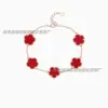 Pulsera de Trébol de Cuatro Hojas de Nácar de Doble Cara para Mujer Diseño de Lujo Ligero de Nicho Pulsera Sencilla de Alta Gama para Mujer