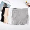 Pantalones de Seguridad de Encaje Encaje Pantalones Cortos de Algodón Puro para Mujer Ropa Interior de Seda Helada Talla Grande Mallas de Verano Boxers Anti-reflejo