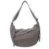 Moda Transfronteriza Unisex Mochila Escolar Cruzada de Hombro Bolsa Cruzada de Nailon Gran Capacidad Bolsa de un Solo Hombro Estilo Japonés Bolsa de Viaje Tipo Dumpling