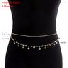 Cadena de cintura doble con colgante de mariposa y borlas estilo Spice Girl, estilo sexy para mujer, estilo callejero, estilo europeo y americano, cadena de metal de un solo círculo.