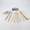 Escultura de arcilla cerámica juego de 10 piezas herramientas herramientas de cerámica para niños herramientas de textura para tallar escultura de arcilla de madera