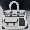 Bolso Birkin de 25 cm en Piel Cargo-Swift con Bolsillo Interior de Lona y Correa de Hombro de Puntos (M06Bk)